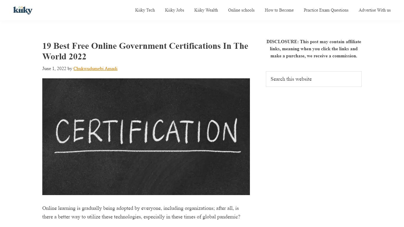 20 Best Free Online Government Certifications In The World - Kiiky